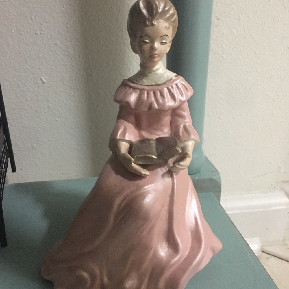 Porcelain Figure Girl Reading a book